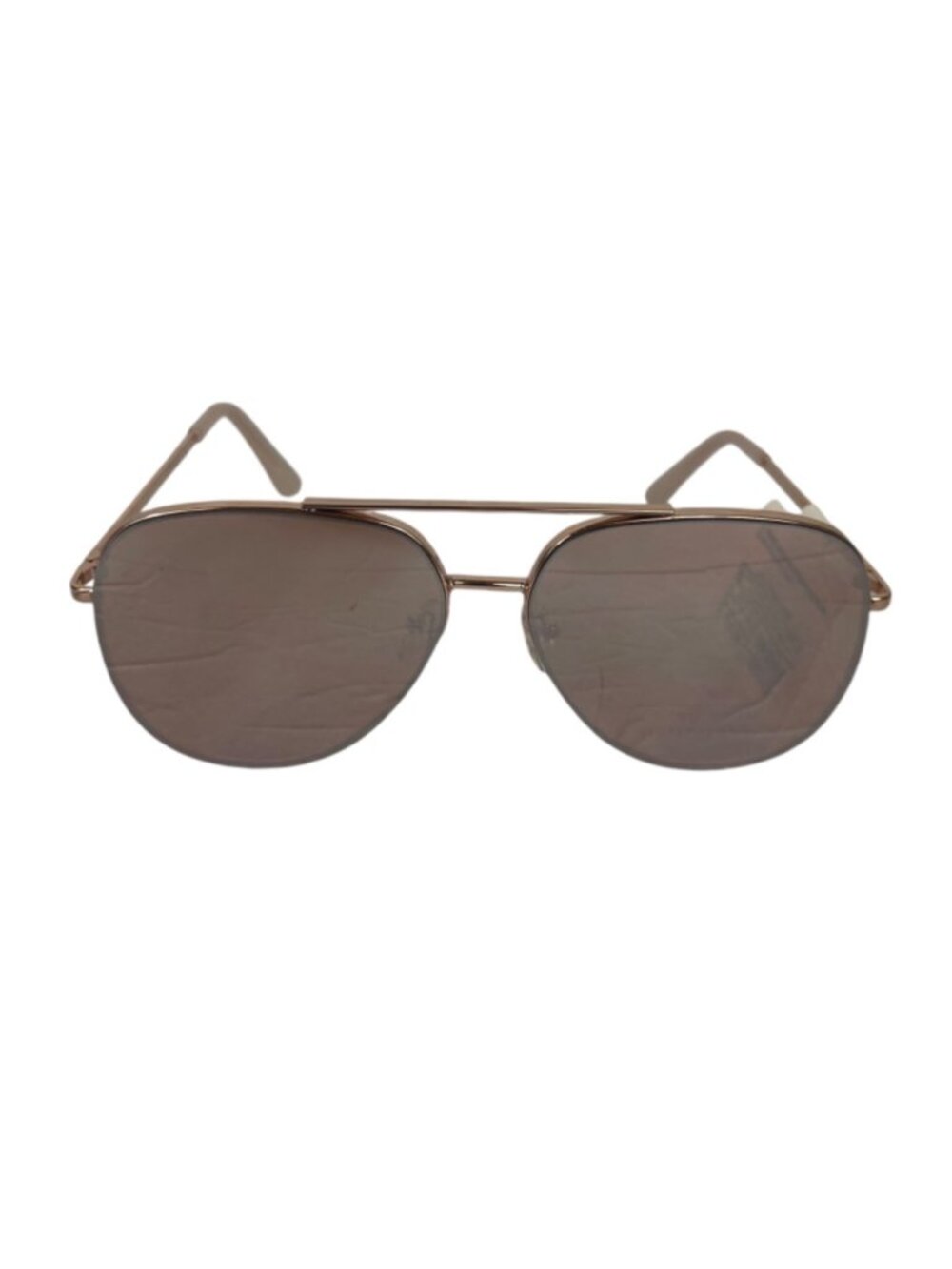 A New Day Adult Aviator Sunglasses Rose Gold Frames Tinted Brown Lenses Retro